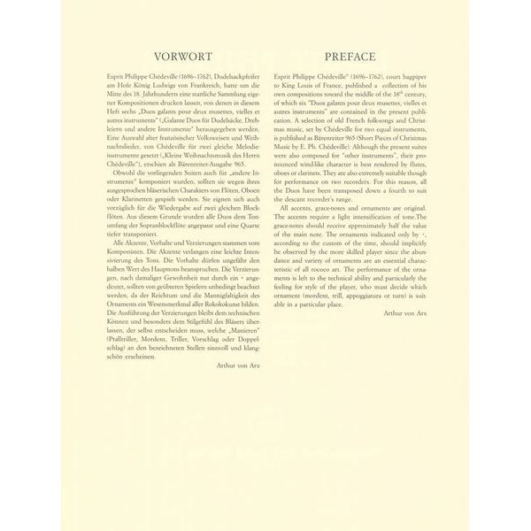 Brenreiter Chédeville Galante Duos Sopran