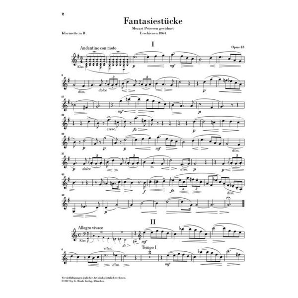 Henle Verlag Gade Fantasiestücke op. 43