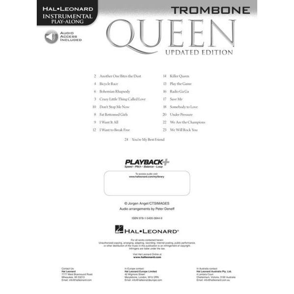 Hal Leonard Queen Trombone Play-Along