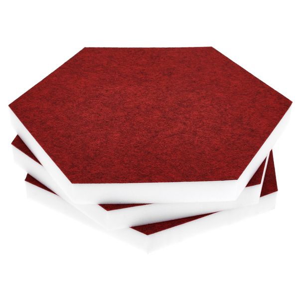 t.akustik Hexagon Melamine Bordeaux 25