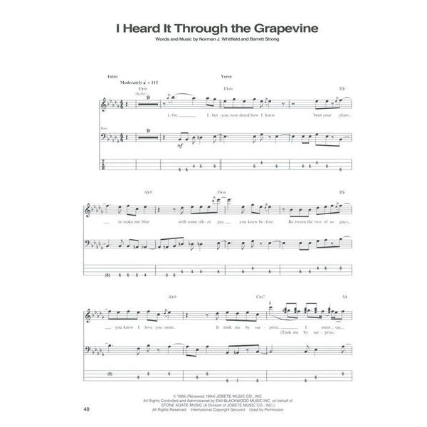 Hal Leonard Motown Bass Classics