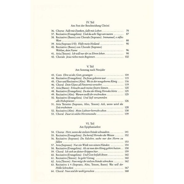 Edition Peters Bach Weihnachts-Oratorium