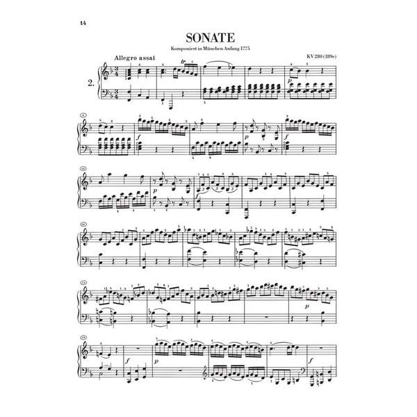 Henle Verlag Mozart Klaviersonaten 1