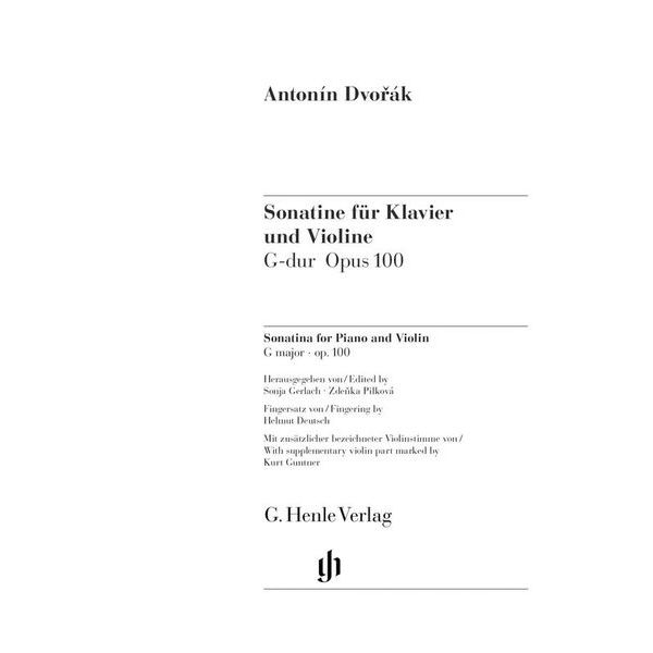 Henle Verlag Dvorak Sonatine Violin G-Dur