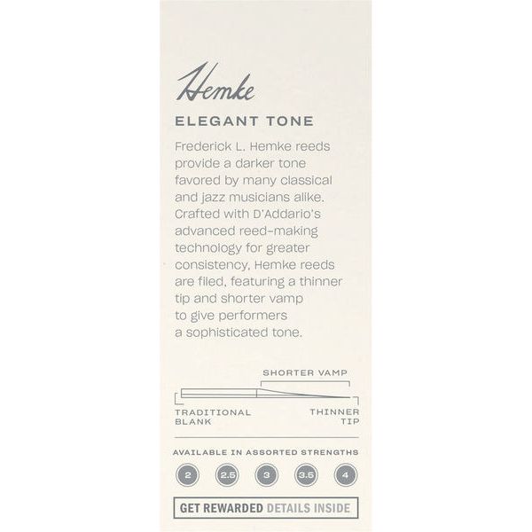 DAddario Woodwinds Hemke Baritone Saxophone 2.0