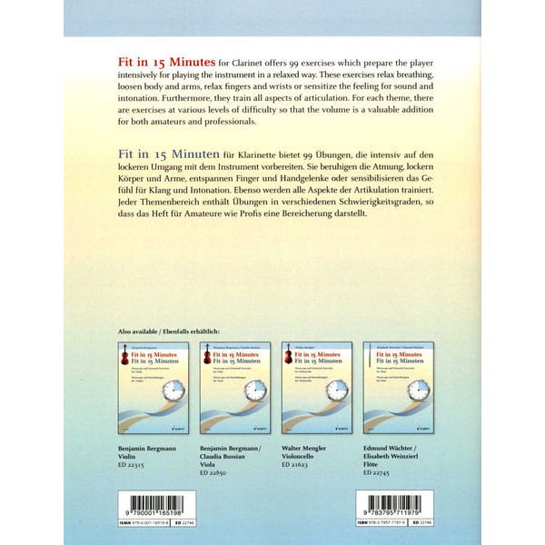 Schott Fit in 15 Minutes Clarinet