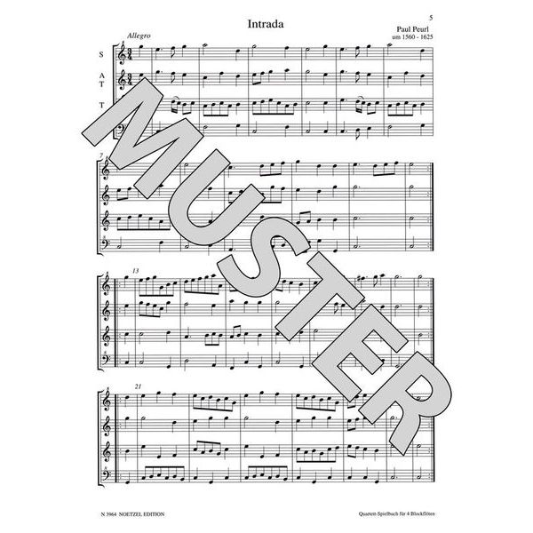 Heinrichshofen Verlag Quartett-Spielbuch Blockflöte