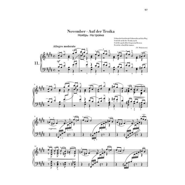 Henle Verlag Tschaikowsky Die Jahreszeiten