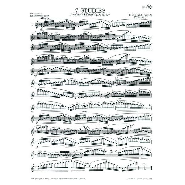 Universal Edition 50 Classical Studies For Flute