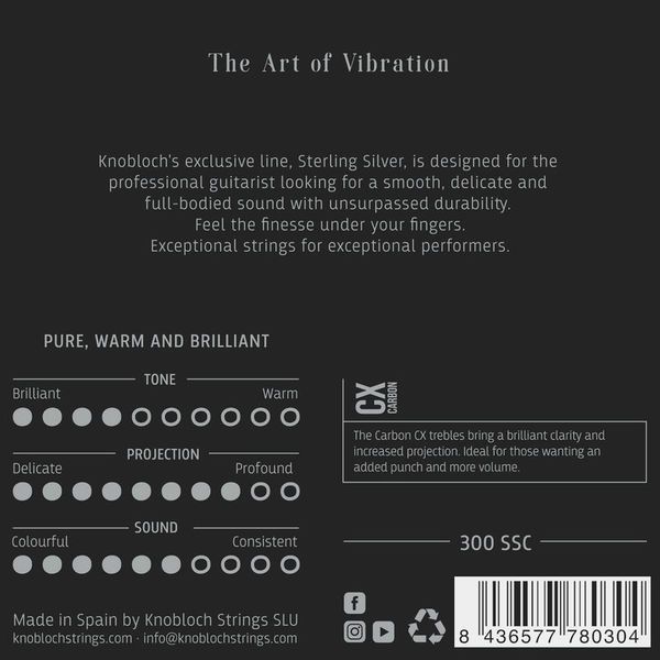 Knobloch Strings Pure Sterling Silver Carbon300