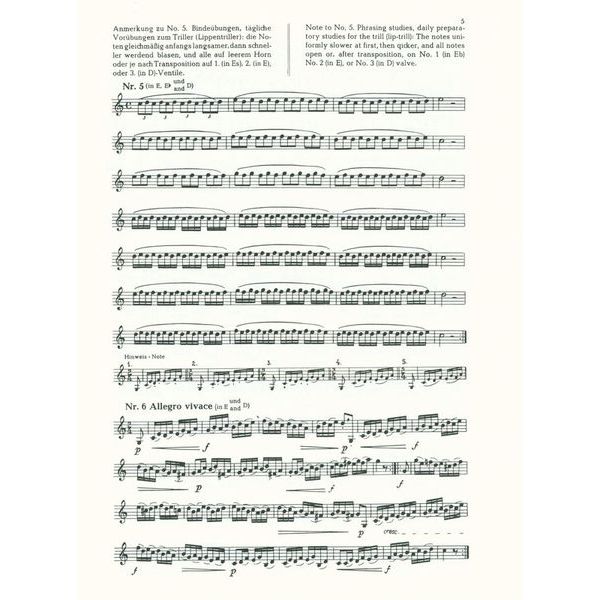 Friedrich Hofmeister Verlag Kopprasch 60 Etüden Horn 1
