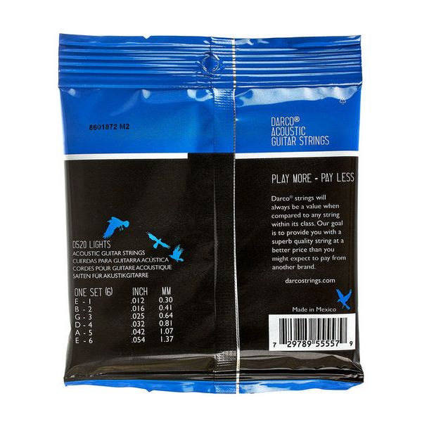 Martin Guitar Darco D520 Acoustic 12-54