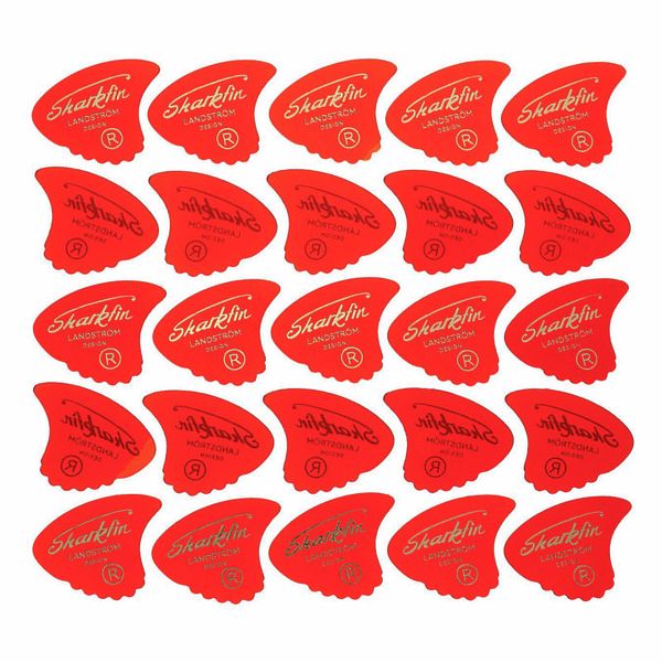 Sharkfin Pick Goldprint Soft Red 25