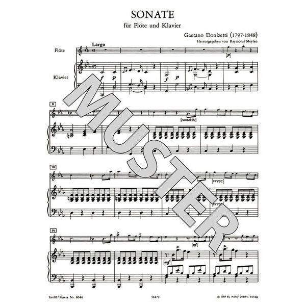 Edition Peters Donizetti Sonate Flute C-Dur