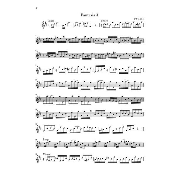 Henle Verlag Telemann Zwölf Fantasien Flöte