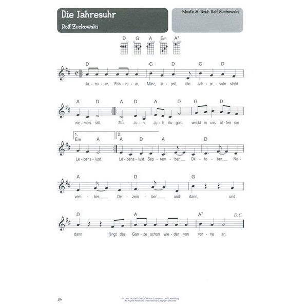 Bosworth 100 Kinderlieder Ukulele 2