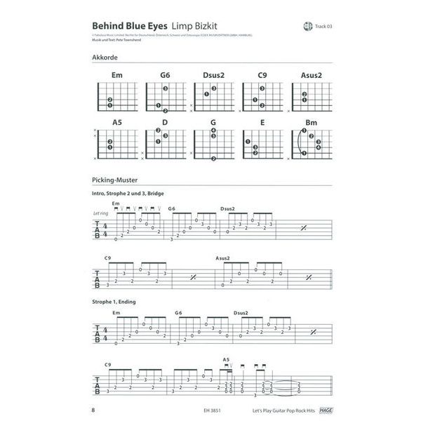Hage Musikverlag Let's Play Guitar Pop Rock Hit