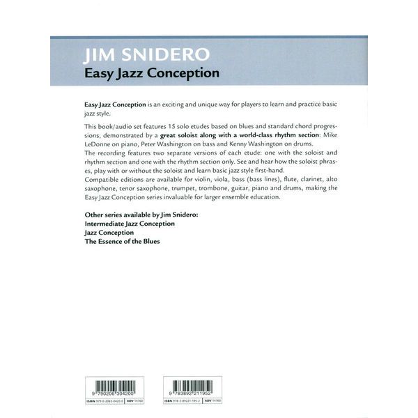 Advance Music Easy Jazz Conception 1 A-Sax