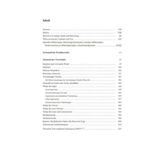 Breitkopf & Hrtel Bach-Werke-Verzeichnis