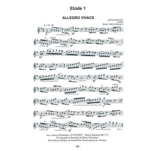 Musikverlag Heinlein Praxis Oboe