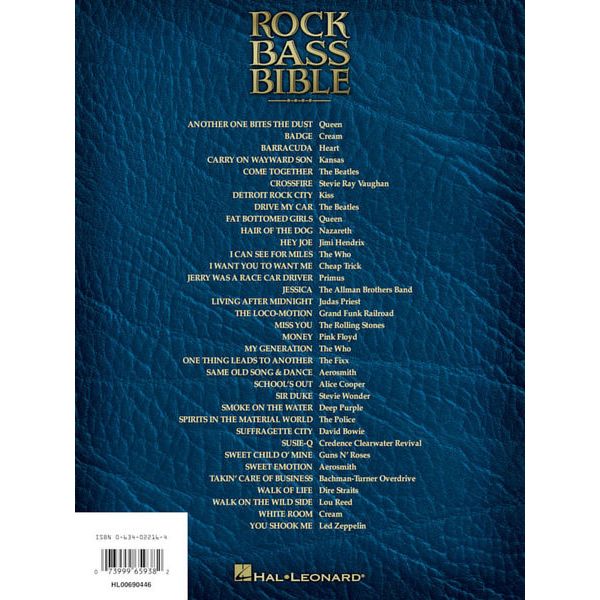 Hal Leonard Rock Bass Bible