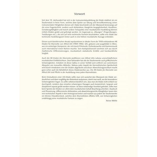 Schott 48 Etüden für Klarinette