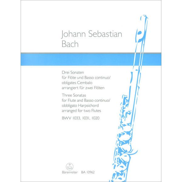 Brenreiter Bach 3 Sonaten for 2 Flöten