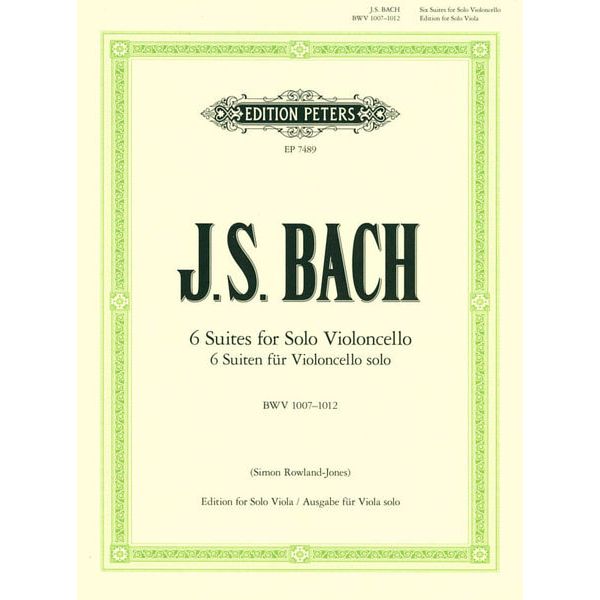 Edition Peters Bach Suiten Viola BWV1007-1012