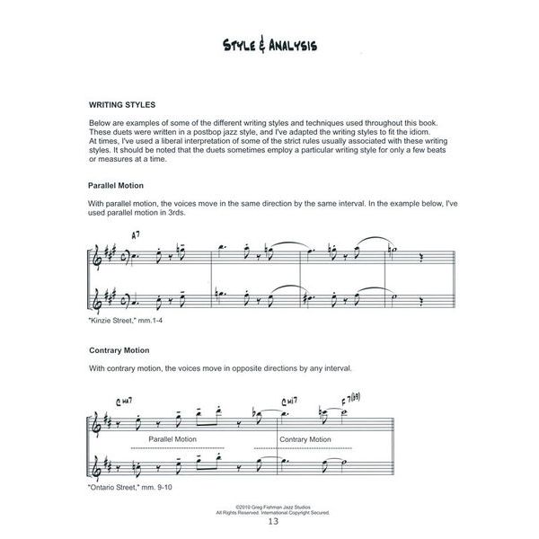 Greg Fishman Jazz Saxophone Duets 3