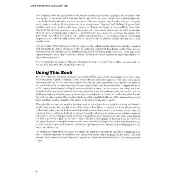 Hal Leonard Jaco Pastorius Bass Method