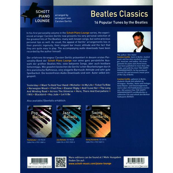 Schott Beatles Classics Piano