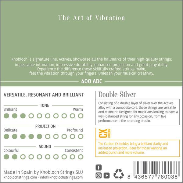 Knobloch Strings Double Silver Carbon 400ADC