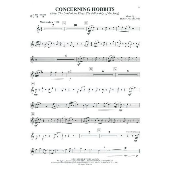 Alfred Music Publishing Ultimate Movie Solos Clarinet