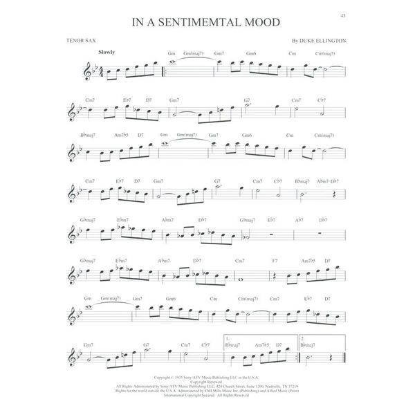 Hal Leonard 101 Jazz Songs for Tenor Sax