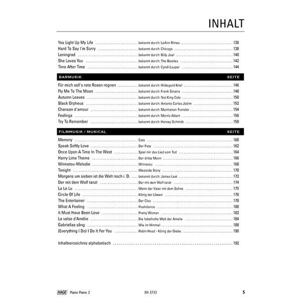 Hage Musikverlag Piano Piano 2 Easy