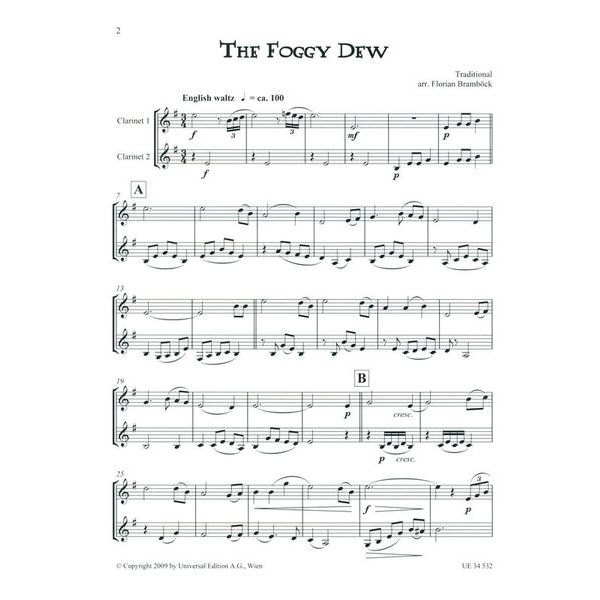 Universal Edition Celtic Clarinet Duets