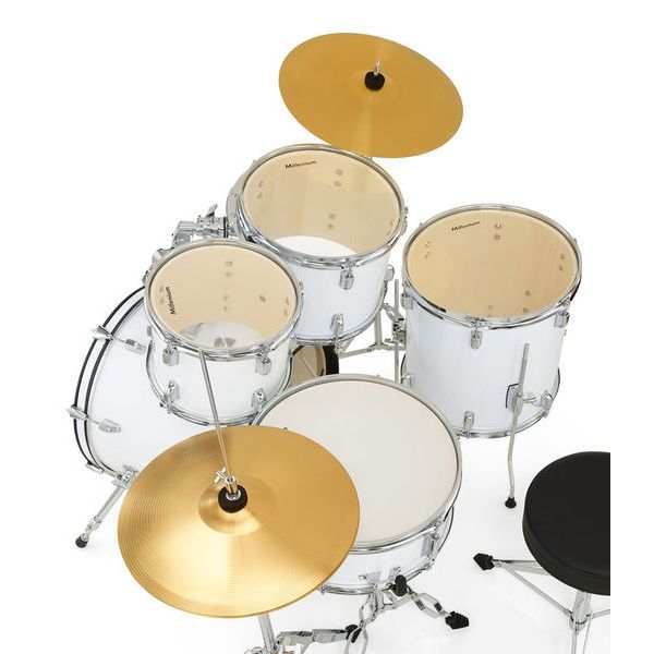 Millenium Focus 18 Drum Set White