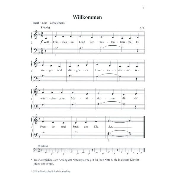 Holzschuh Verlag Allererste Tastentrume 2