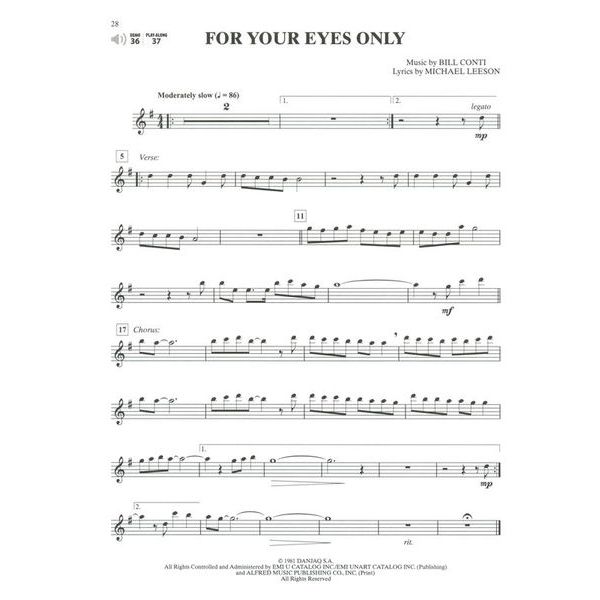 Alfred Music Publishing Top Hits from TV A-Sax