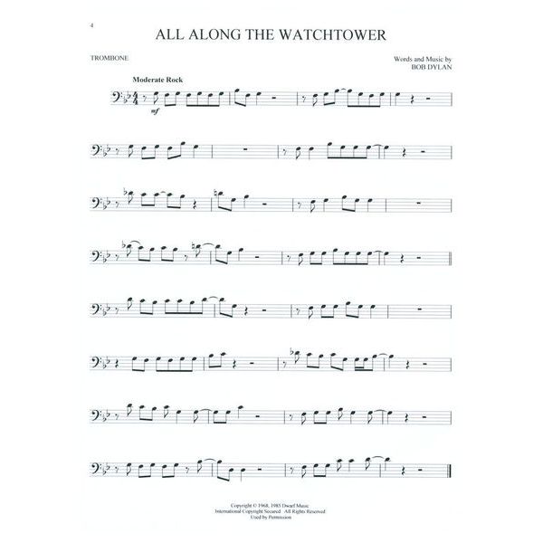 Hal Leonard Greatest Songs Of Rock Tromb.