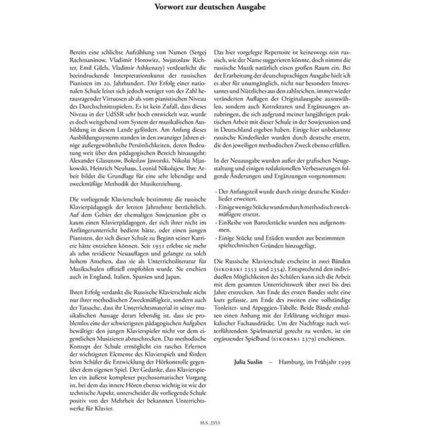 Sikorski Musikverlage Russische Klavierschule 1