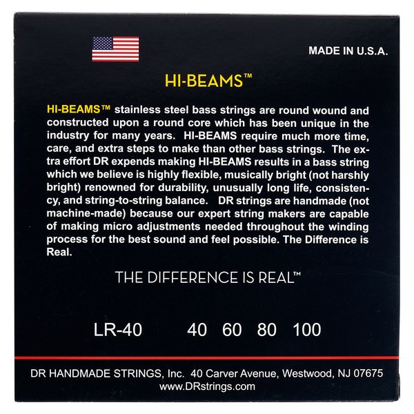 DR Strings Hi-Beams LR-40