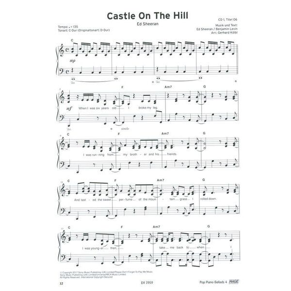 Hage Musikverlag Pop Piano Ballads 4