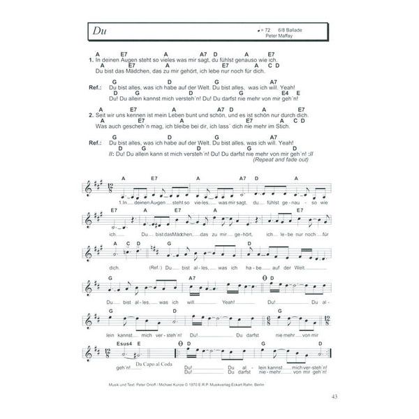 Musikverlag Hildner 140 deutsche Schlager 70/80