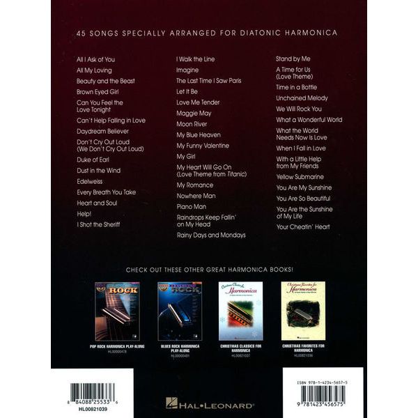 Hal Leonard The Great Harmonica Songbook
