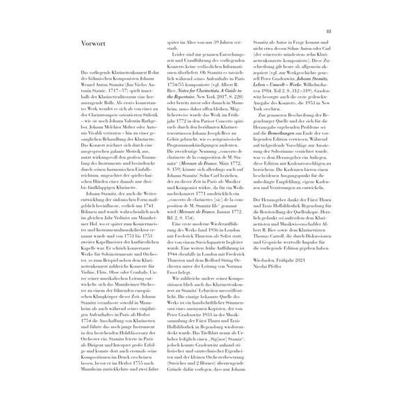 Henle Verlag Stamitz Klarinettenkonzert