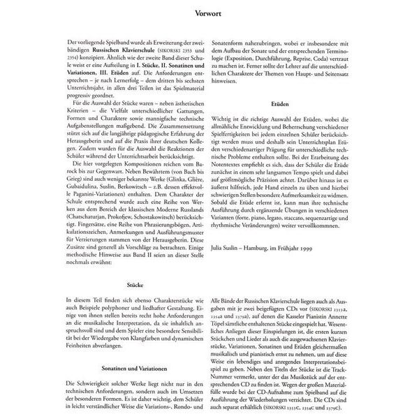Sikorski Musikverlage Russische Klavierschule Spielb