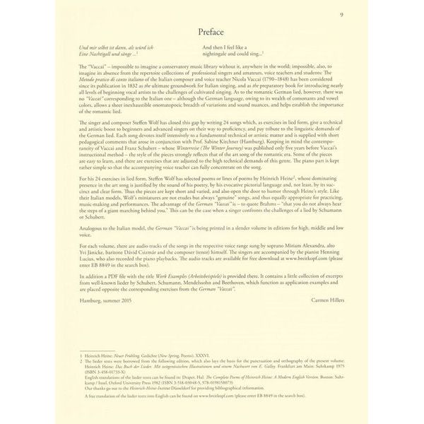 Breitkopf & Hrtel Wege zum Liedgesang Mittel