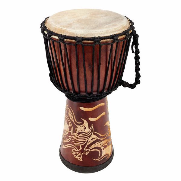 Terre Djembe Carved Dragon 50cm