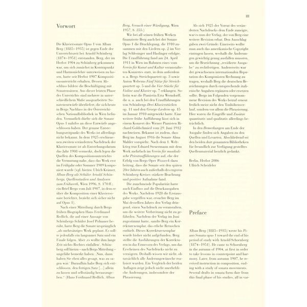 Henle Verlag Berg Klaviersonate op. 1